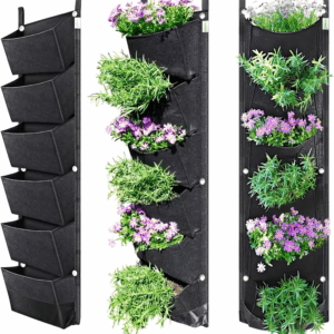 6 Pockets Garden Wall Hanging Planting Bags